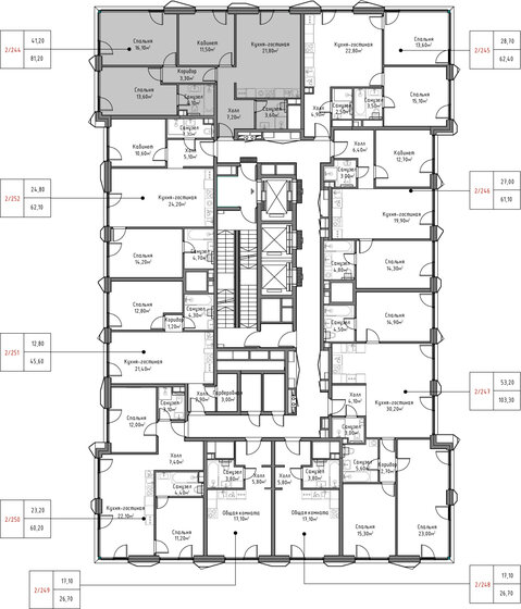 72 м², 3-комнатная квартира 18 990 000 ₽ - изображение 143