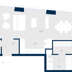 Квартира 98,1 м², 2-комнатные - изображение 3