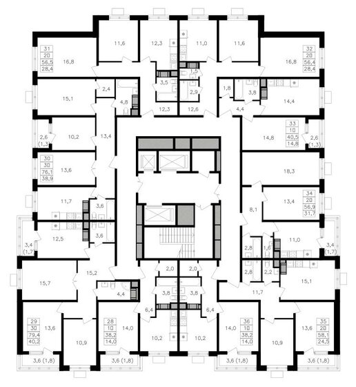 34,9 м², 1-комнатная квартира 18 661 030 ₽ - изображение 30