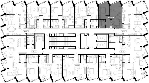 Квартира 43,8 м², 1-комнатная - изображение 2