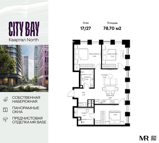 Квартира 78,7 м², 3-комнатная - изображение 1