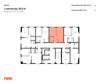 Квартира 36,3 м², 1-комнатная - изображение 2