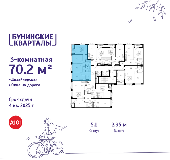 70 м², 3-комнатная квартира 15 682 422 ₽ - изображение 40