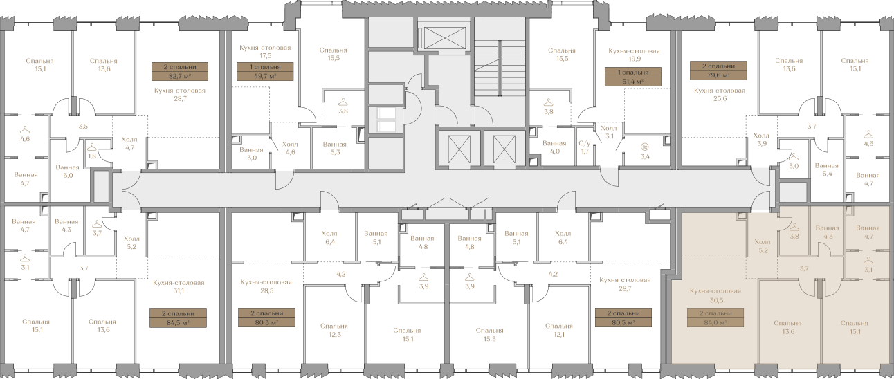 74,4 м², 3-комнатная квартира 49 000 000 ₽ - изображение 118