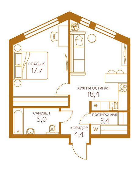 40,5 м², 1-комнатная квартира 21 600 000 ₽ - изображение 77