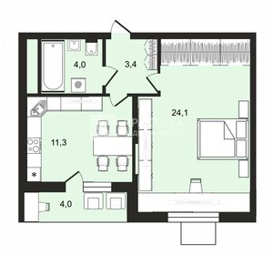 Квартира 42,7 м², 1-комнатная - изображение 2