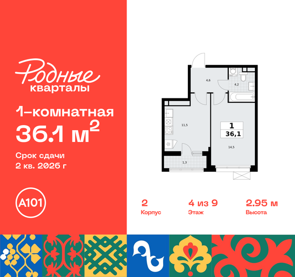 31,4 м², 1-комнатная квартира 6 850 000 ₽ - изображение 56