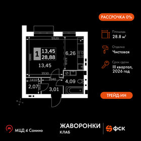 Квартира 28,9 м², студия - изображение 1