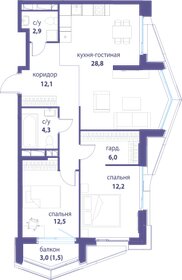 Квартира 80 м², 3-комнатная - изображение 1