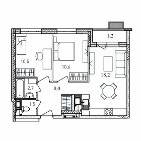 Квартира 52,7 м², 2-комнатная - изображение 1