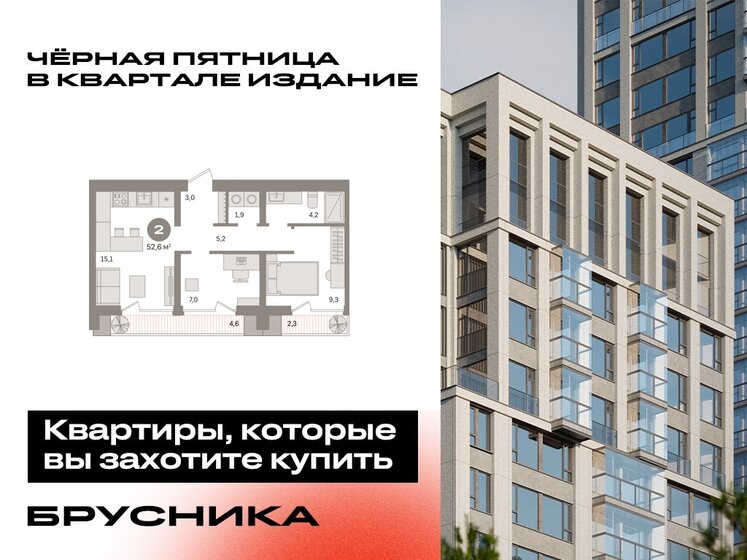 54,4 м², 2-комнатная квартира 19 450 000 ₽ - изображение 30