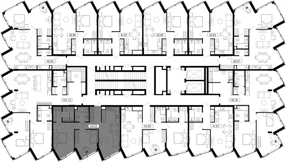 90,2 м², 2-комнатная квартира 52 065 960 ₽ - изображение 72