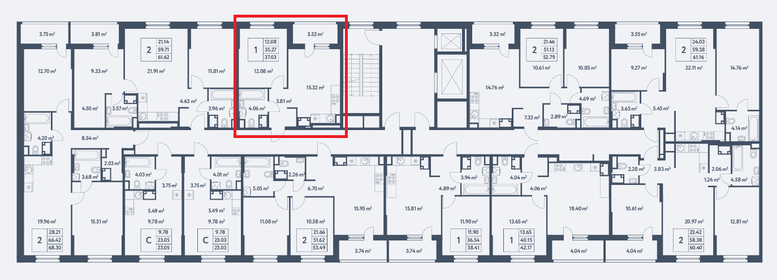 Квартира 37 м², 1-комнатная - изображение 1