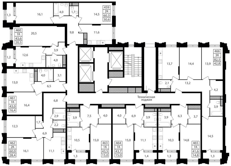 74,2 м², 3-комнатная квартира 25 500 000 ₽ - изображение 83