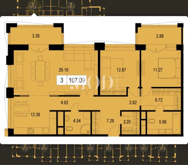 104,7 м², 3-комнатная квартира 75 000 000 ₽ - изображение 122