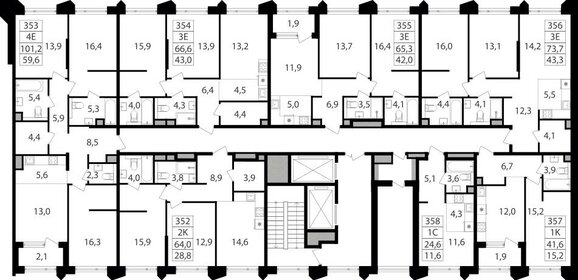 Квартира 66,6 м², 2-комнатная - изображение 2