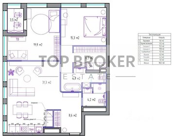 Квартира 100 м², 3-комнатная - изображение 1