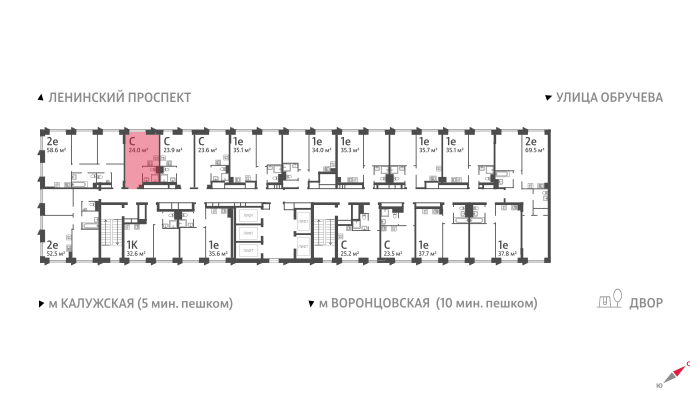 24 м², квартира-студия 14 721 480 ₽ - изображение 39