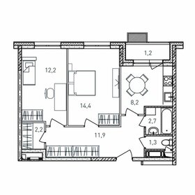 Квартира 54,1 м², 2-комнатная - изображение 1