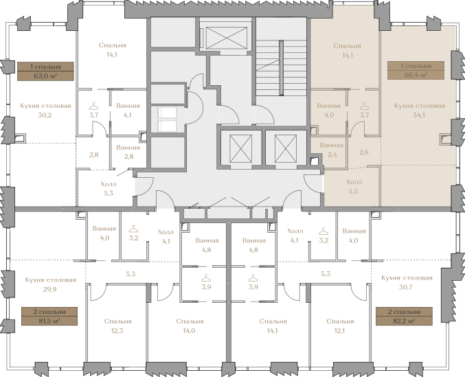 74,4 м², 3-комнатная квартира 49 000 000 ₽ - изображение 101