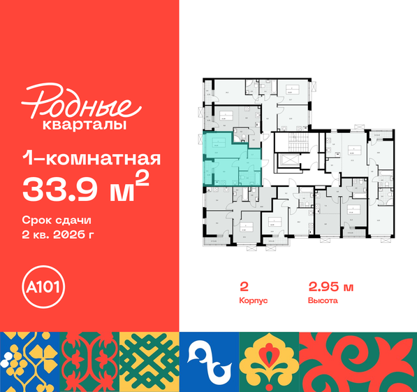 31,4 м², 1-комнатная квартира 6 850 000 ₽ - изображение 36