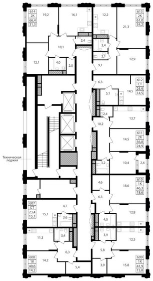 47,3 м², 2-комнатная квартира 11 700 000 ₽ - изображение 79