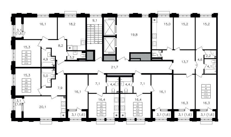 50 м², 1-комнатная квартира 22 165 000 ₽ - изображение 42