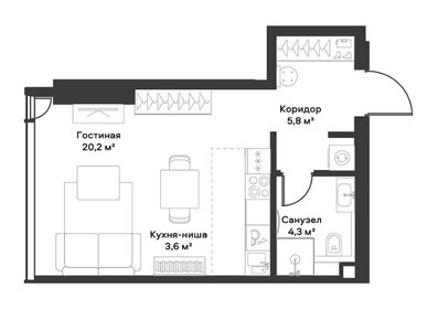 Квартира 37,1 м², 1-комнатная - изображение 2