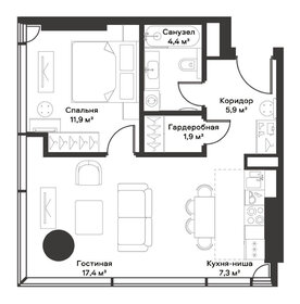 Квартира 48,8 м², 1-комнатная - изображение 2