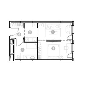 Квартира 39,7 м², 2-комнатные - изображение 1