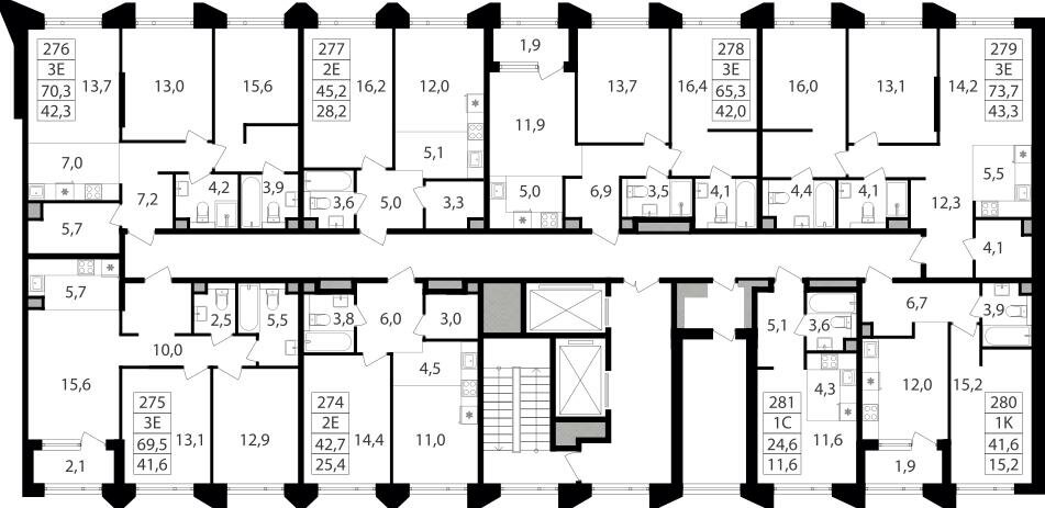 67,3 м², 2-комнатная квартира 32 122 290 ₽ - изображение 29