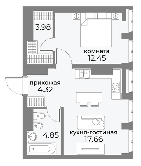 57 м², 2-комнатная квартира 30 210 000 ₽ - изображение 16