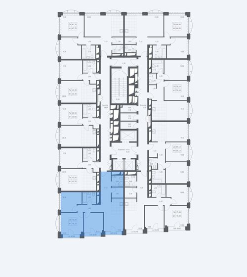 77 м², 3-комнатная квартира 26 900 000 ₽ - изображение 91