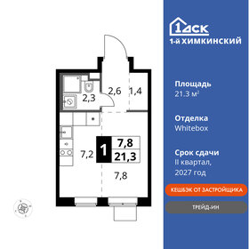 Квартира 21,3 м², студия - изображение 1