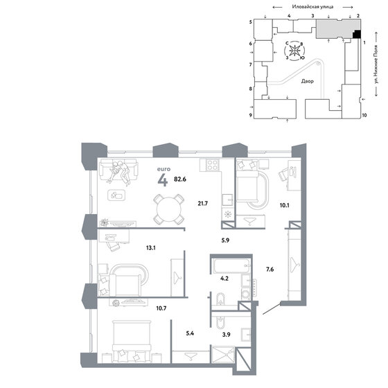 78,3 м², 3-комнатная квартира 26 000 000 ₽ - изображение 66