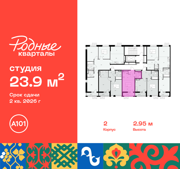 23,9 м², квартира-студия 5 935 891 ₽ - изображение 33