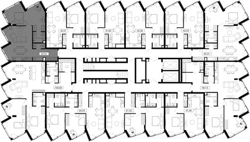 Квартира 63,3 м², 1-комнатная - изображение 2