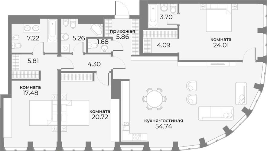 150 м², 4-комнатная квартира 100 000 000 ₽ - изображение 113