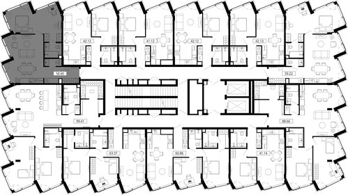 Квартира 62 м², 1-комнатная - изображение 2