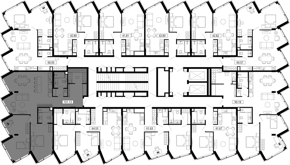 90,2 м², 2-комнатная квартира 52 065 960 ₽ - изображение 47