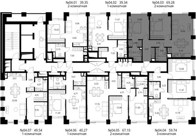 Квартира 69,3 м², 2-комнатная - изображение 2