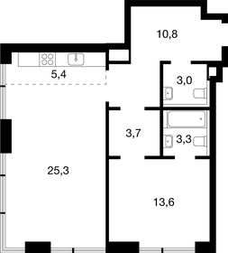 Квартира 65,1 м², 2-комнатная - изображение 1