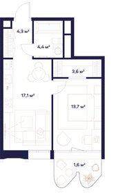 Квартира 44,7 м², 1-комнатная - изображение 1