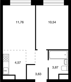 Квартира 34,4 м², 1-комнатная - изображение 1