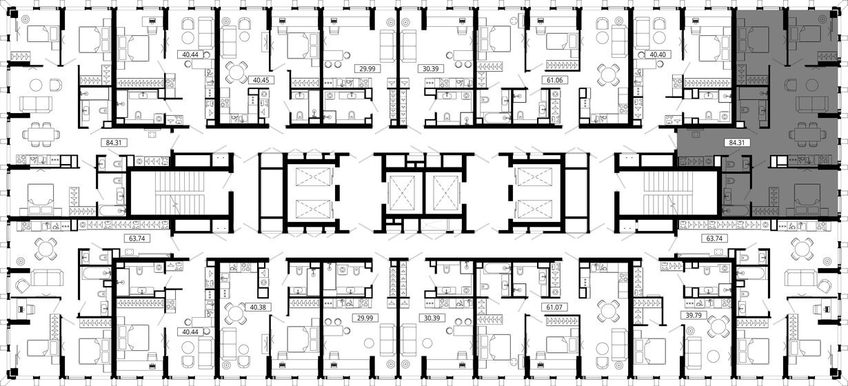 85,2 м², 3-комнатная квартира 39 383 336 ₽ - изображение 31