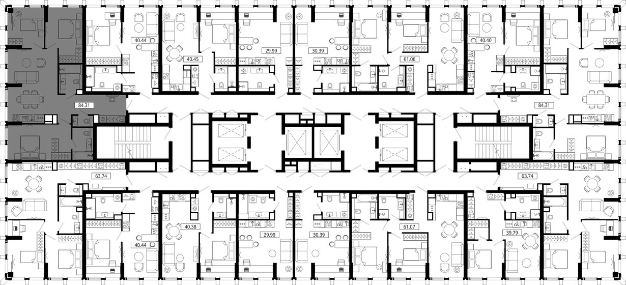 85,2 м², 3-комнатная квартира 39 383 336 ₽ - изображение 61