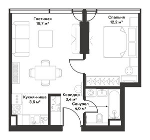 Квартира 42,1 м², 1-комнатная - изображение 2