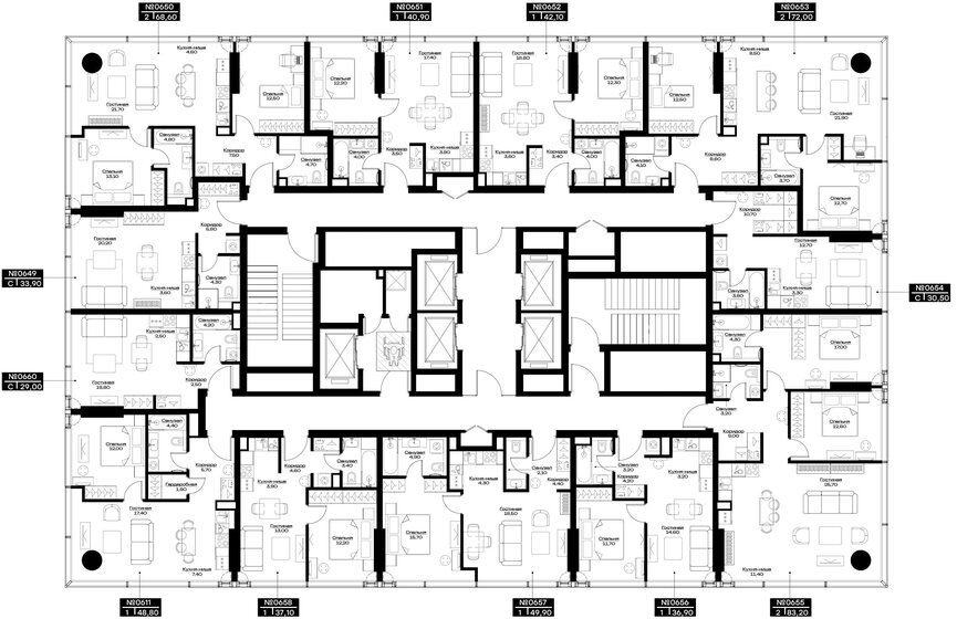 23,8 м², апартаменты-студия 27 000 000 ₽ - изображение 138