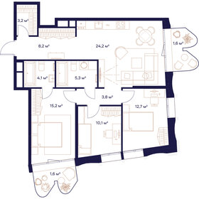 Квартира 90 м², 3-комнатная - изображение 1