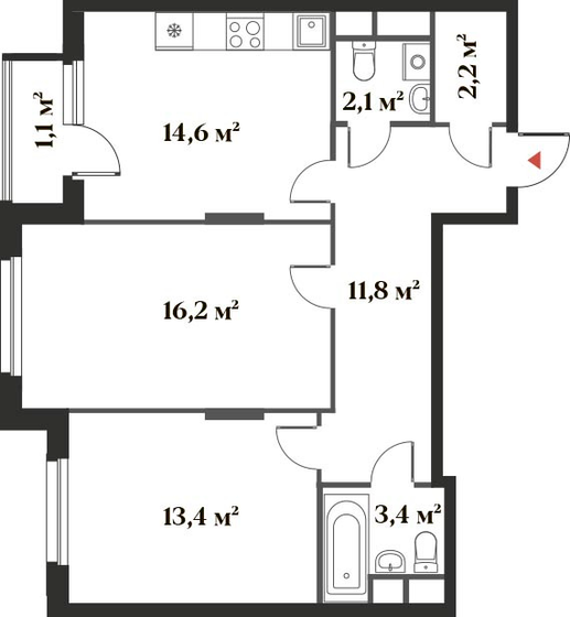 62 м², 2-комнатная квартира 15 999 718 ₽ - изображение 34